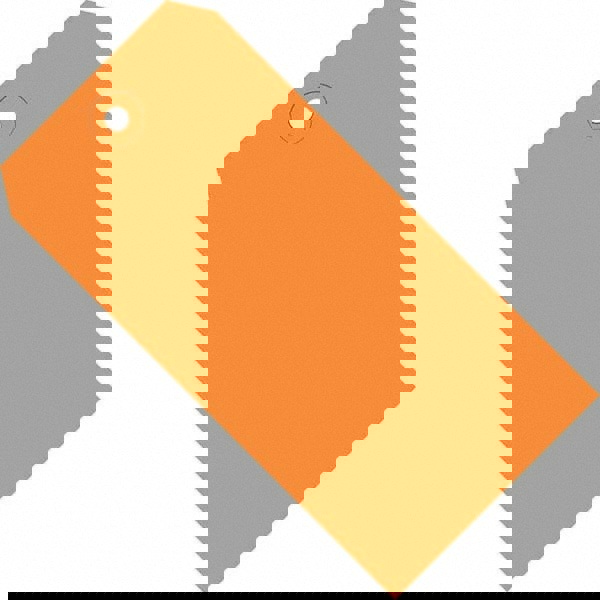 Blank Tag: 3-1/4'' High, Orange, Synthetic Paper